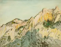 Vivien White, Landscape, Mountains, watercolour