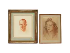 Augustus John, Portrait of Hugo Pitman, print