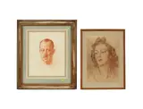 Augustus John, Portrait of Hugo Pitman, print