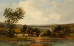 Thomas Creswick, Bakewell, Derbyshire, oil on canvas