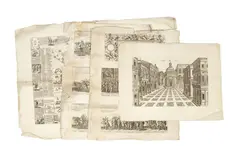 Onofrio Panvinio, Six engravings on two sheets 'Amplissimi Ornatissimique Triumphi, engraving, the plate 48cm x 73cm