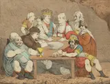 John Boyne, Banditti [1793?], hand coloured engraving