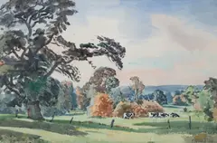Cedric J. Kennedy, Adlestrop Park, watercolour
