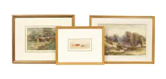 Cattle Grazing in a Meadow by Claude Cardon, watercolour, sold Jul 2026