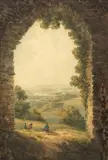 James Bourne, View of Lostwithiel and the River Fowey, watercolour