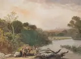John Gendall, View of Exeter from the River, watercolour