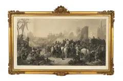 [Indian Rebellion] After Thomas Jones Barker, The Relief of Lucknow & the Triumphant Meeting of the Havelock, Outran, & Sir Colin Campbell, November 1857, engraving