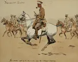 "Snaffles" Charles Johnson Payne, Yeomanree Cavalree, part titled in watercolour