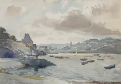 Charles Knight, Brixham Harbour, watercolour