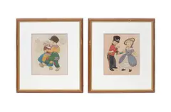 Susan Beatrice Pearse, Pulling the Cracker and Playing with Balloons, watercolour