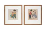Susan Beatrice Pearse, Pulling the Cracker and Playing with Balloons, watercolour