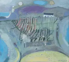 Fiona Millais, Trevose Head, oil on board