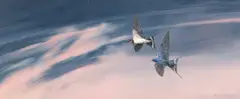Flight of Swallows by Martin Ridley, oil on board, sold Jun 2026