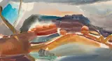 Ivo n Hitchens, Windy Countryside, oil on canvas