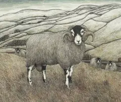 Seren Bell, Ram, watercolour