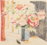 Joan Warburton, Still Life of Poppies, pastel on paper