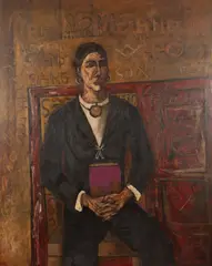 Stuart Mackenzie, The Intellectual, oil on canvas