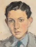 Léopold Pascal, Study of a Young Man [self-portrait], oil on board