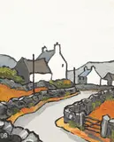 David Barnes, Welsh Cottage, oil on panel