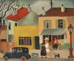 Christopher Wood, The Yellow Garage, oil on canvas