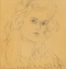 Feliks Topolski, Theatrical Garden Party, pencil sketch