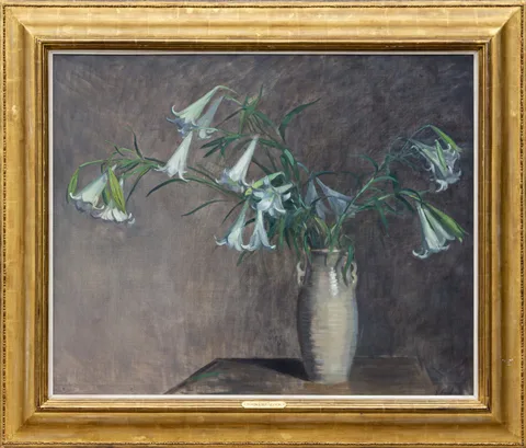John Crealock, Still Life with Lilies, Oil on canvas