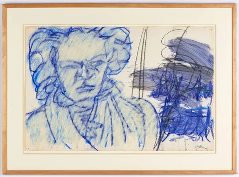 Lester Johnson, Beethoven Study No. II, 1964, Mixed media on paper