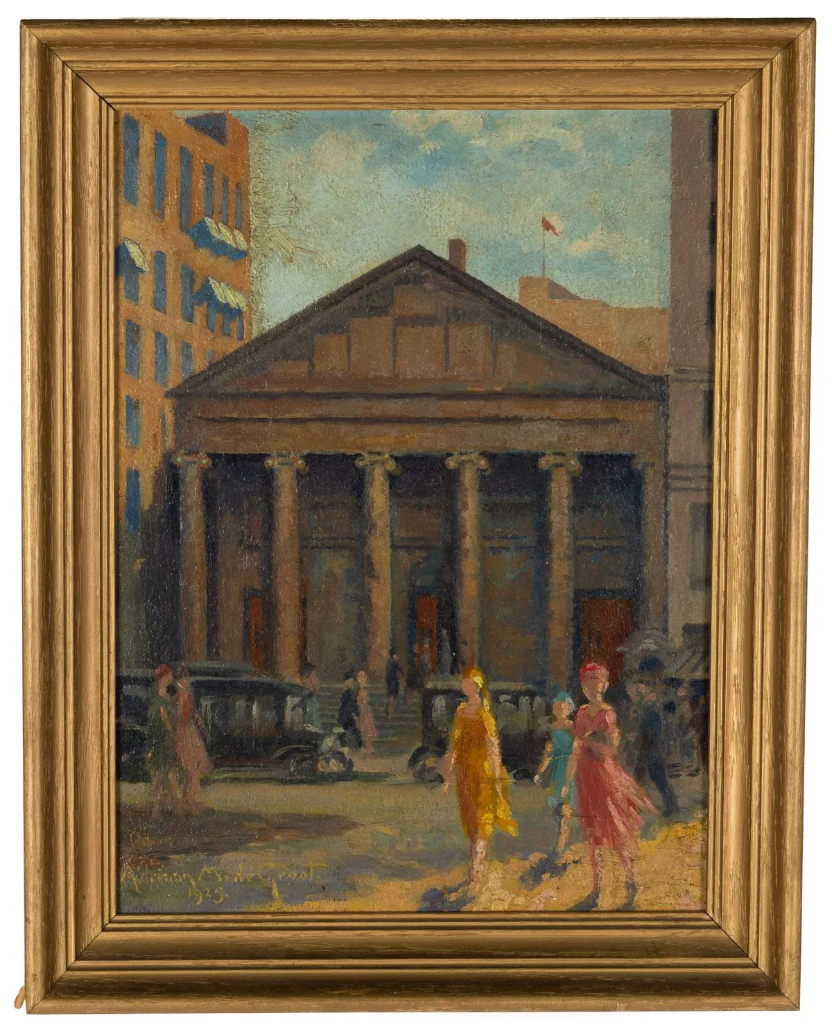 Adriaan Martin de Groot, The Cathedral Church of St. Paul, Boston, MA, 1925, Oil on artist board