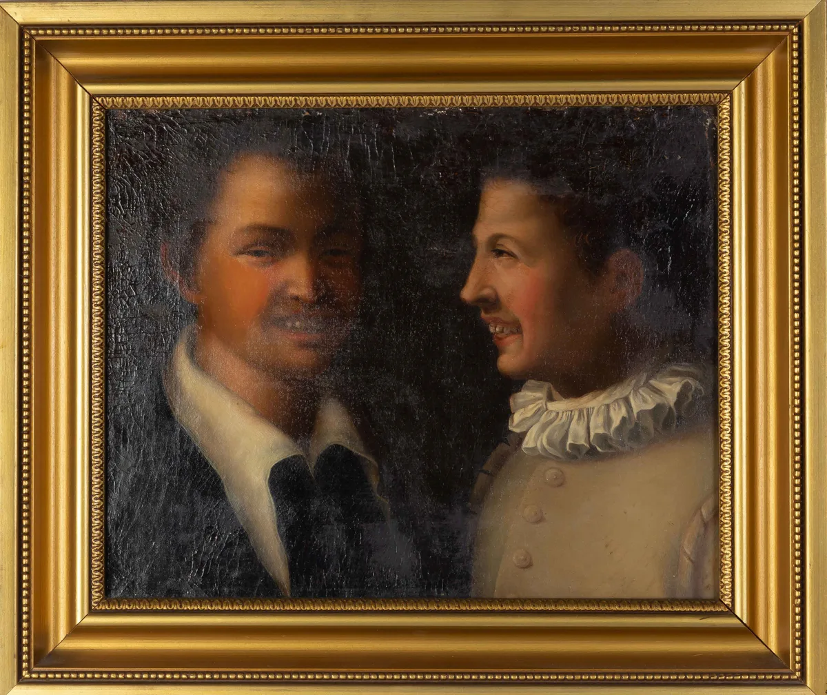 "The Laugh" After Carracci, Untitled, Oil on canvas