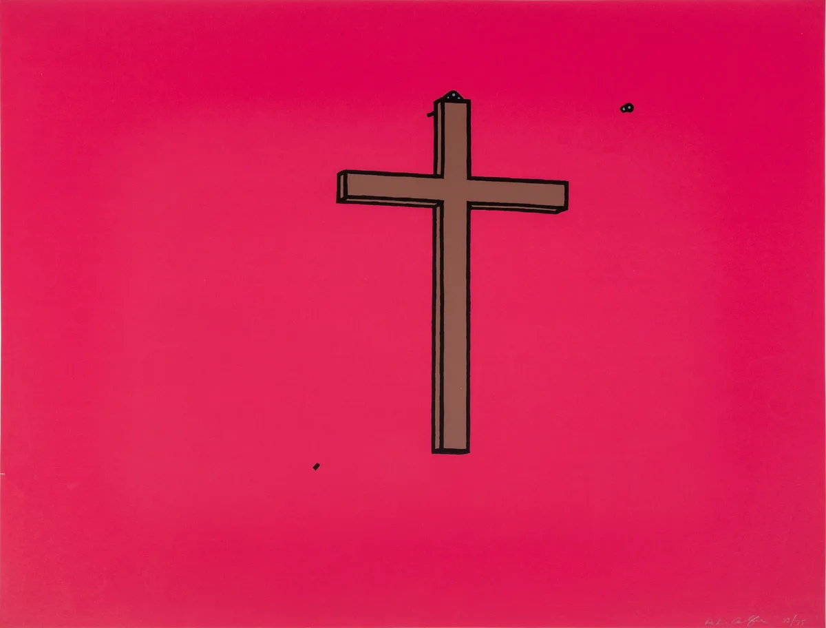 Crucifix (Cristea 8) by Patrick Caulfield, 1968, Screenprint in colors, sold Jan 2022