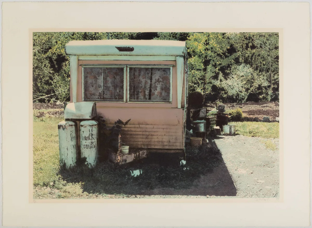 John Salt, Pink Trailer, 1977, 1977, Lithograph