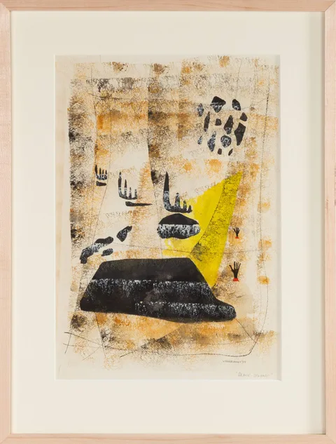 Martha Visser't Hooft, Black Signals, 1954, Watercolor on paper