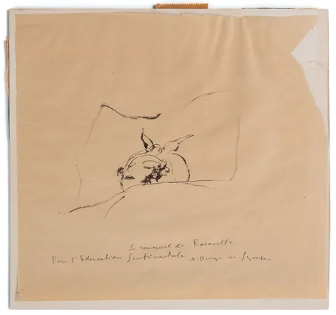André Dunoyer de Segonzac, Woman Sleeping, Ink on paper