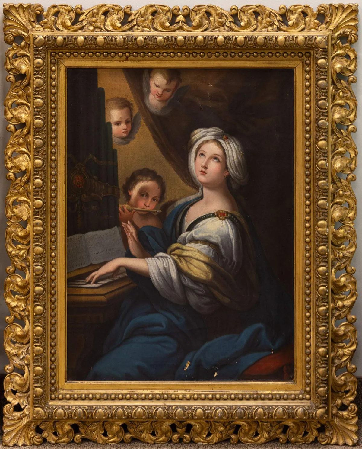 St. Cecilla by Selbastiano Conca, Oil on canvas, sold May 2025