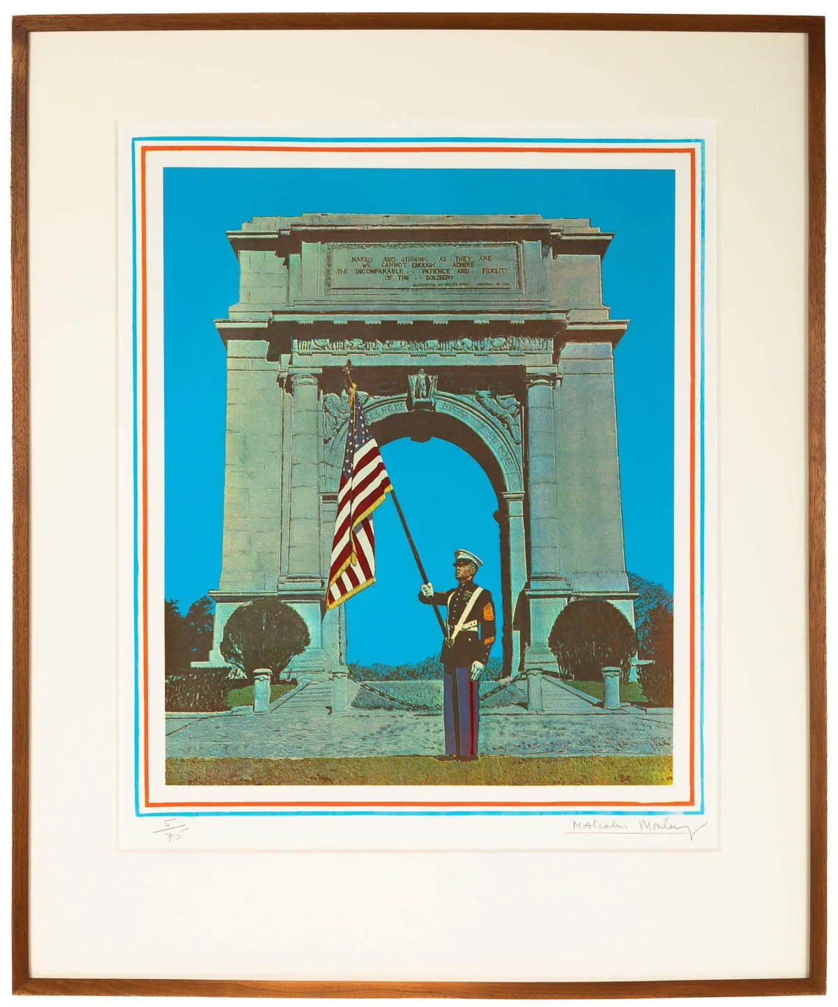 Marine Sergeant at Valley Forge by Malcolm Morley, 1969, Silkscreen on BKF rives paper, sold Jan 2023