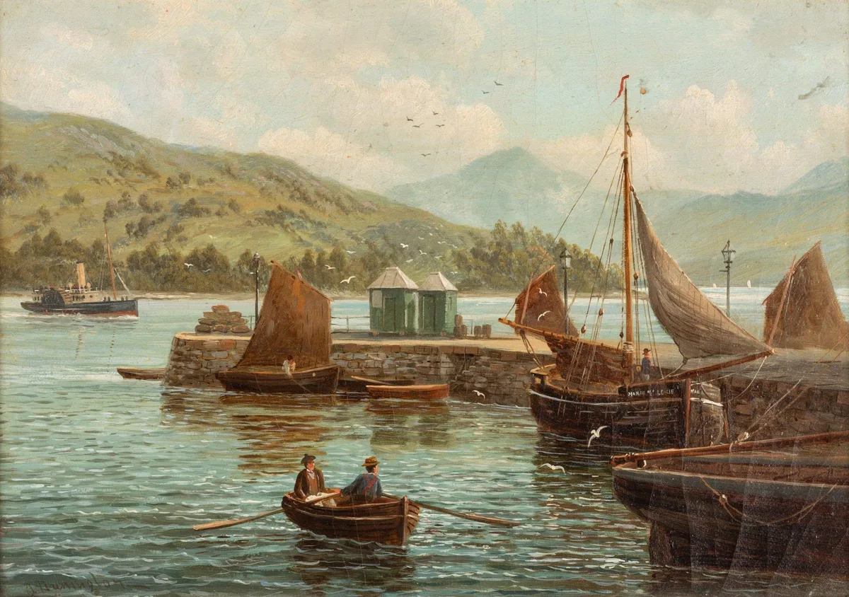 A. Hunington, Loch Fyne, oil on canvas