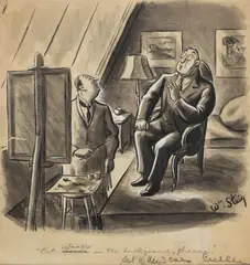William Steig, Untitled, 1930-1940, Ink, Gouache, and Watercolor on Paper