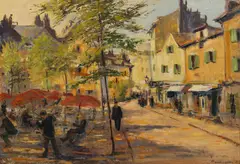 Gustaf Svensson, Montmartre, Paris, circa 1949, Oil on Canvasboard