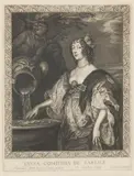 Pierre Lombart, Lucy Hay, Countess of Carlisle, After Anthony Van Dyck Engraving on Paper