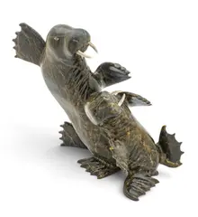 Pavinak Petaulassie, Walrus, circa 1998, Soapstone Sculpture