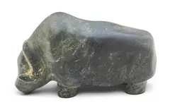 Ada Eyetoaq, Muskox, circa 1981, Soapstone Sculpture