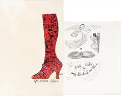 Andy Warhol, Holy Cats by Andy Warhols Mother; Gee, Merrie Shoes, Photolithographs on Paper