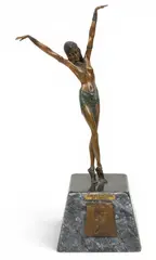 Demetre Chiparus, Rameses' Entertainer, Art Deco Bronze Sculpture