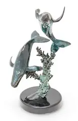 Dale J. Evers, Whales, Bronze Sculpture
