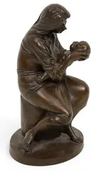 Bruno Lucchesi, Mother and Child, 1976, Bronze Sculpture