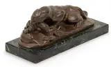 Alfred Barye, Jaguar Devouring a Hare, Bronze Sculpture