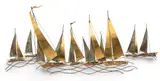 Curtis JerÃ©, Brass Sailing Regatta Wall, 1971, Sculpture