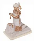 Ca Oreland C Joe Sr., ' W 10.5'' L 14.5', 2003, Carved Alabaster Sculpture C.