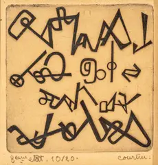 Pierre Louis Maurice Courtin, Untitled, Etching on Paper, Abstract