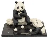 Regina Engelhardt, Sharing Time, Patinated Ceramic and Marble Sculpture